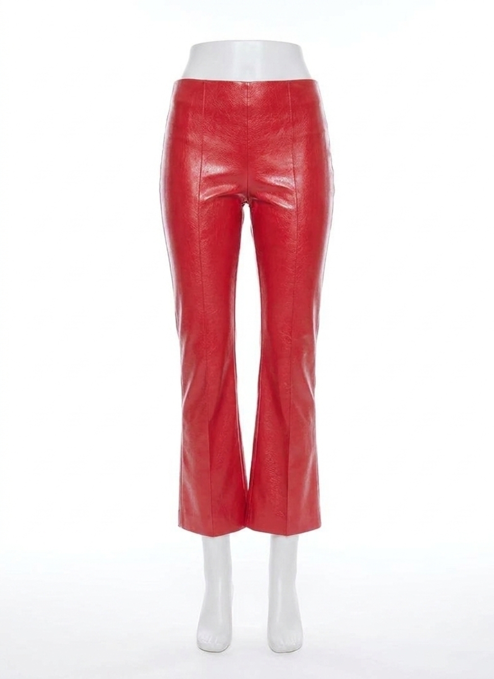 NEW LYSSE elysse ankle vegan leather pants in extra ordinary red